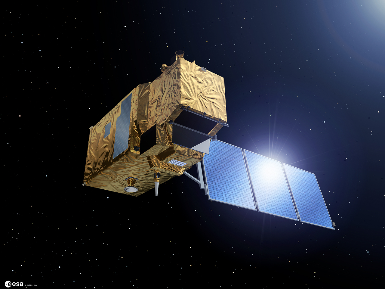 Orbitadagi Sentinel-2 sun'iy yo'ldoshi (manba: ESA)